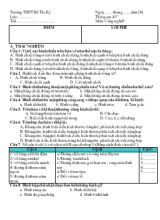 Kiêm tra Môn Công nghệ 8 - Trường THPT Hồ Thị Kỷ